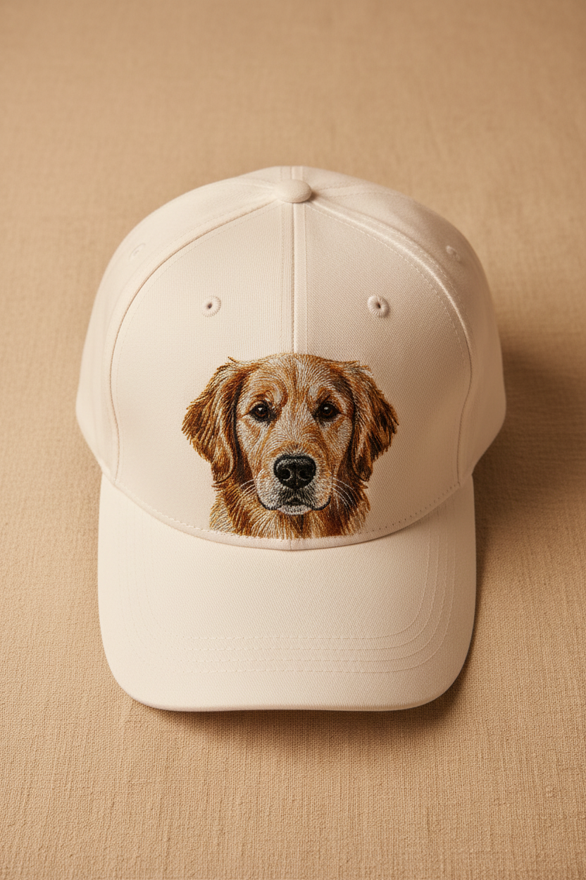 Custom Pet Embroidered Hat example custom pet embroidery