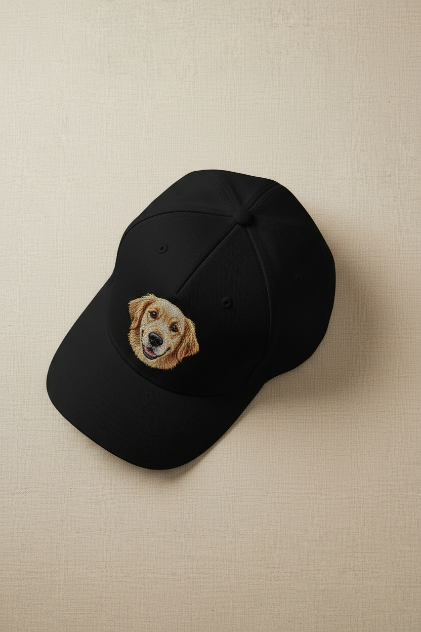 Custom Pet Embroidered Hat example custom pet embroidery